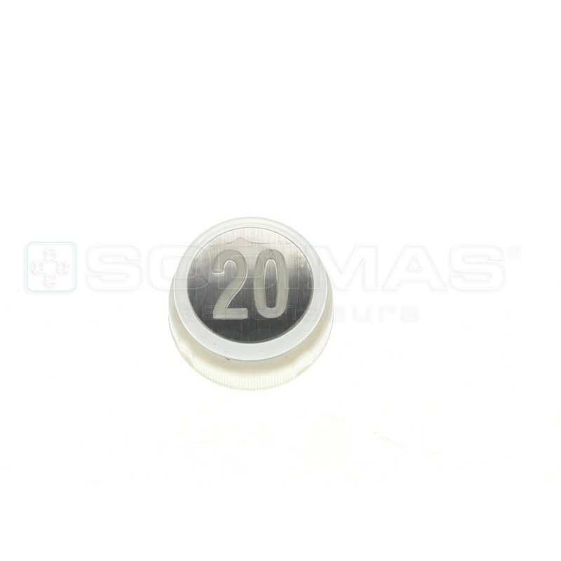 Bouton Cyntra inox brossé 20