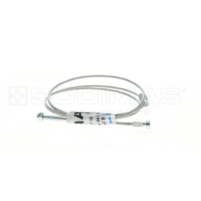 Câble acier-ressort-écrou porte cabine ouverture centrale 2 Vtx - PL 1000 - lg 3180 - SD20