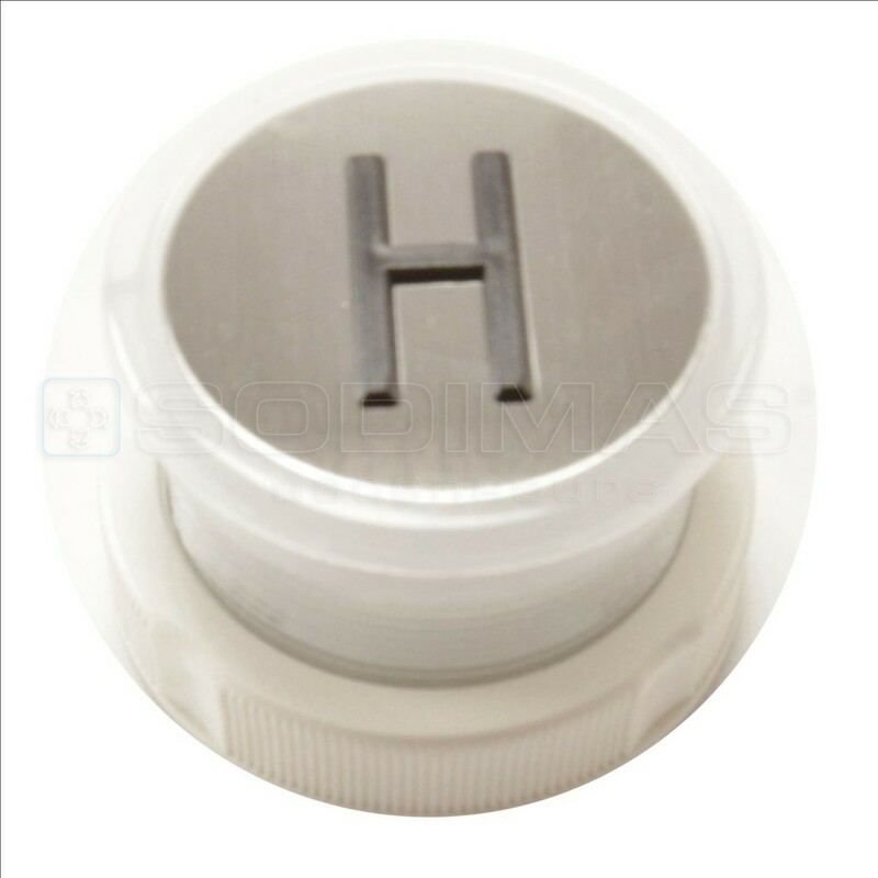 Bouton Cyntra V2 inox brossé H