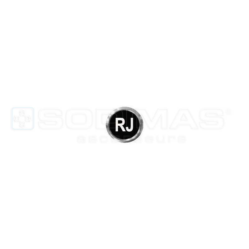 Bouton IP65 V2 noir brossé RJ