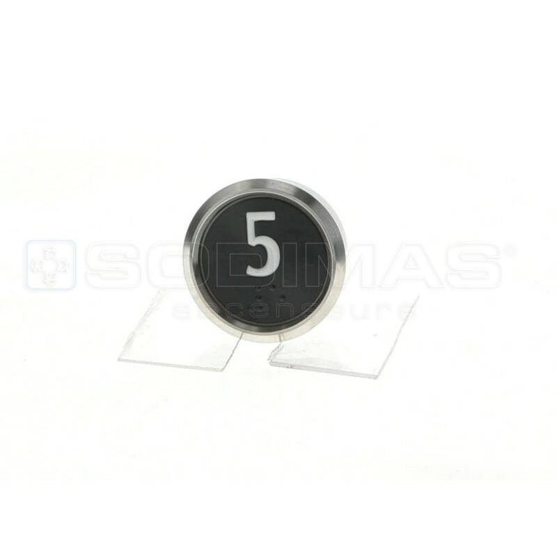 Bouton IP65 V2 noir brossé 5