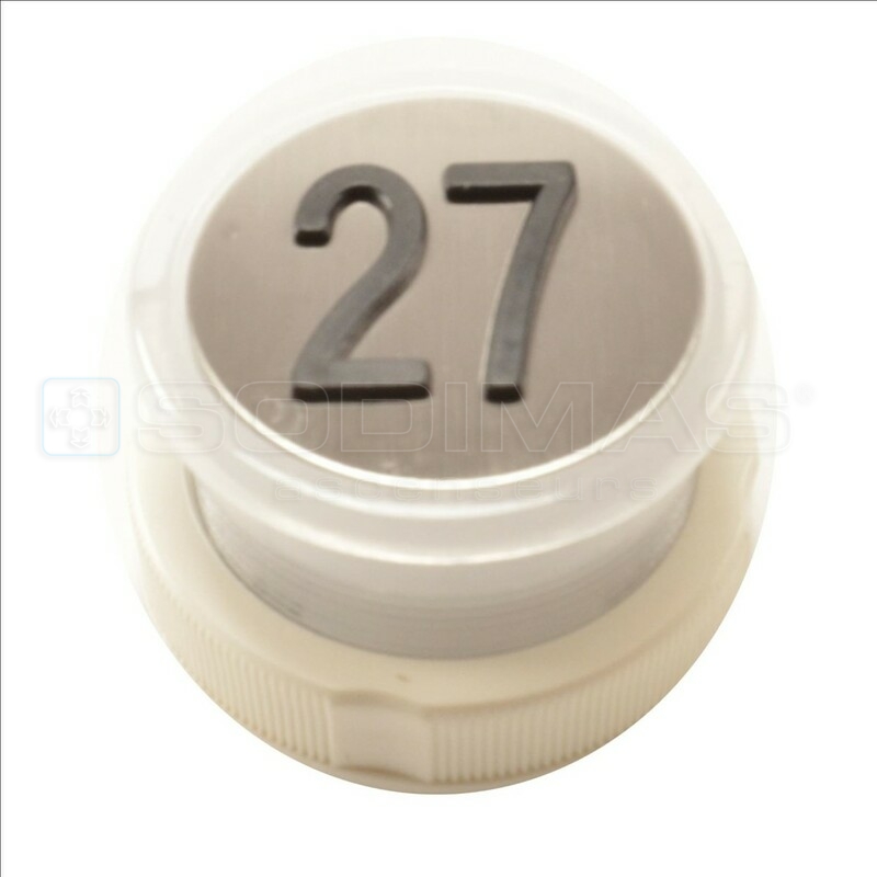 Bouton Cyntra V2 inox brossé 27