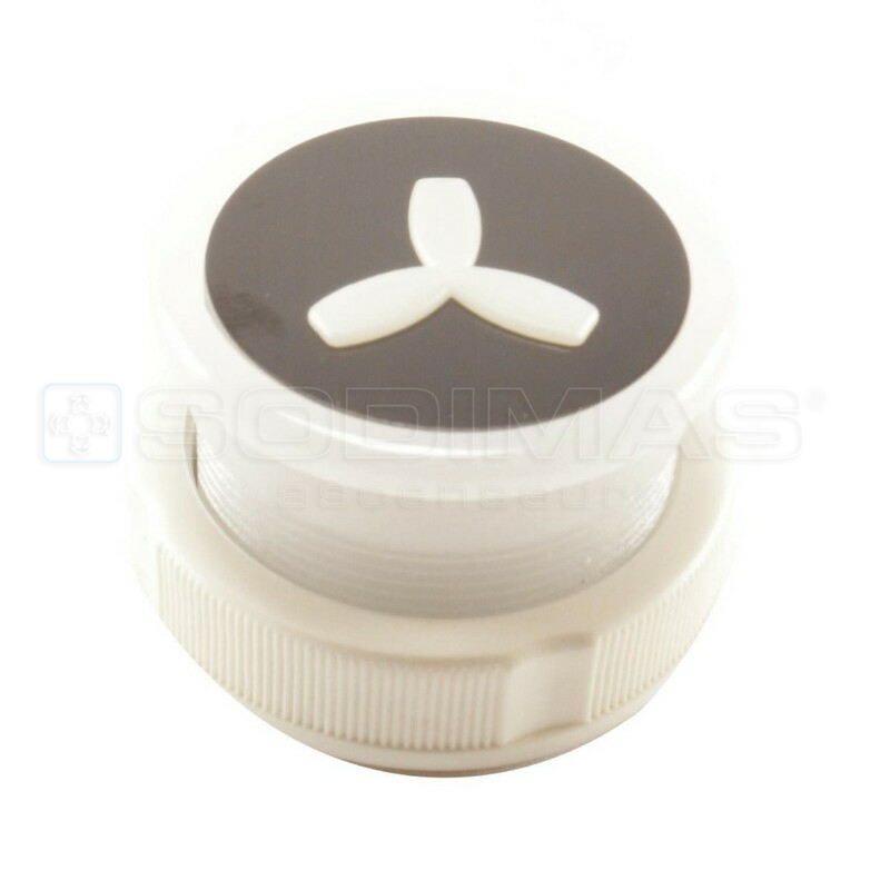 Bouton Cyntra V2 noir brossé ventilateur