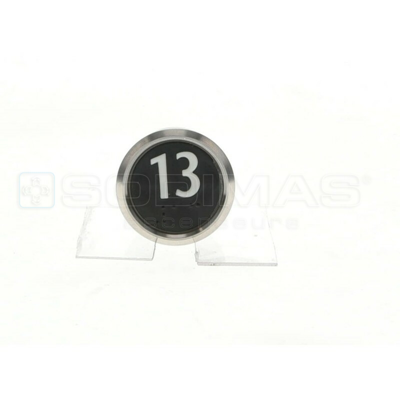 Bouton IP65 V2 noir brossé 13