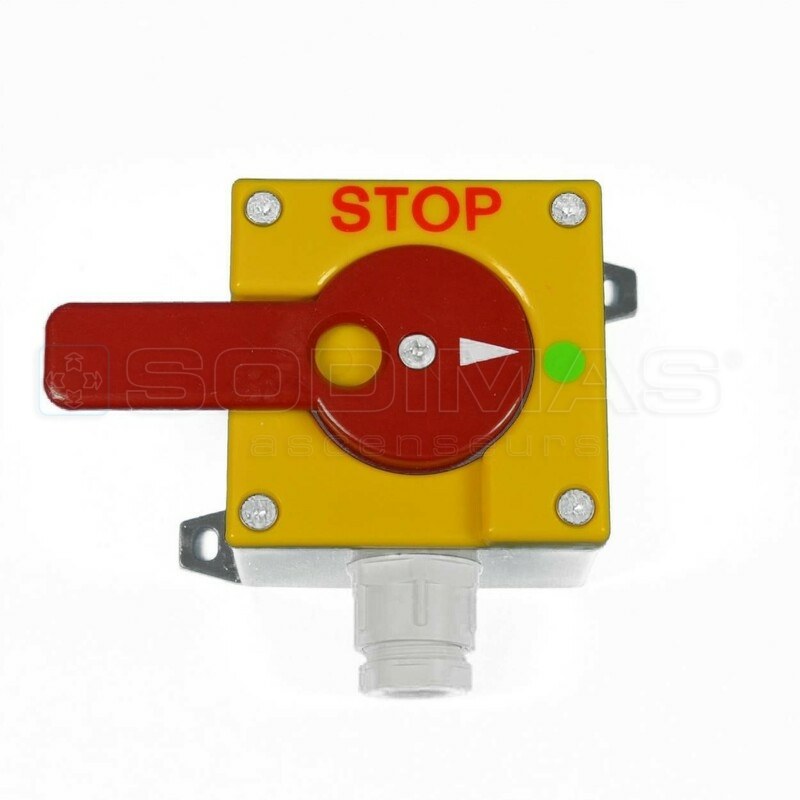 Boîtier stop slim à languette