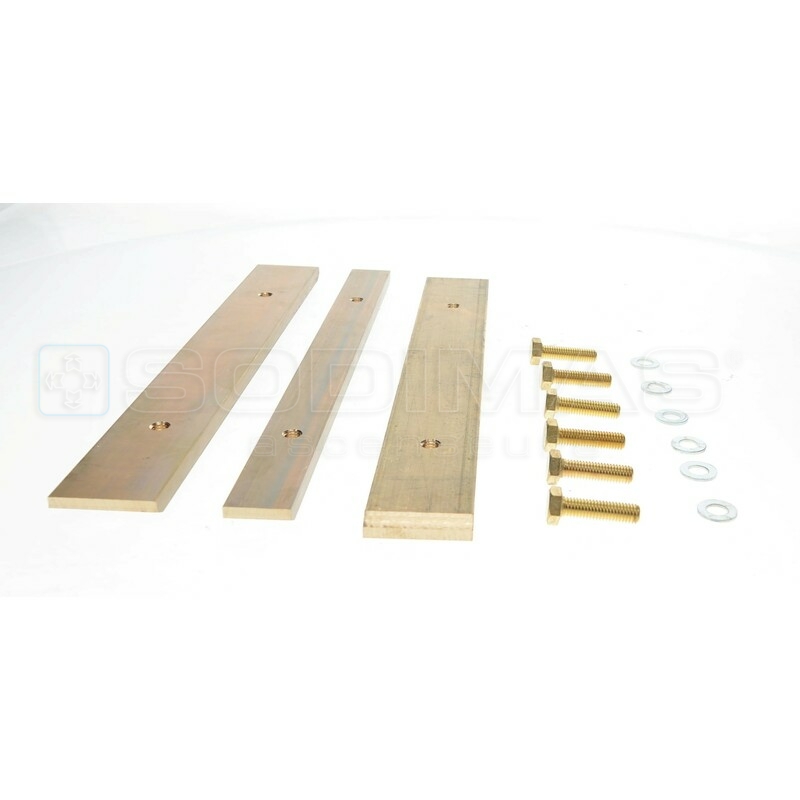 Jeu de 3 garnitures laiton pour coulisseaux T306 (Lg. 300 mm) guide de 16
