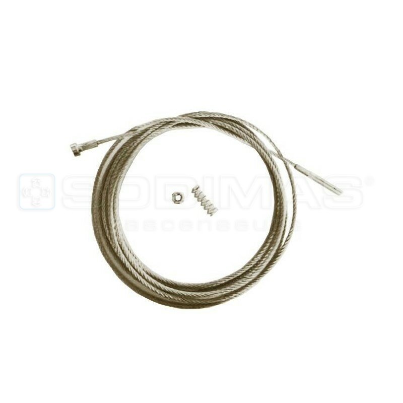 Câble acier-ressort-écrou OT 2 Vtx portes palières PL 1000 SD20