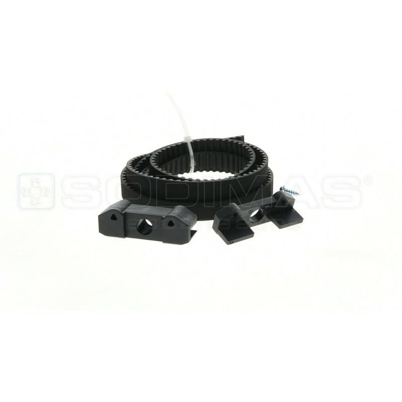 Courroie avec attache portes cabines ouverture centrale - 2 Vtx - PL 700- Lg1600 -SD20