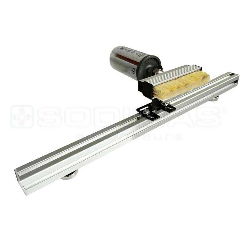 Kit lubrificateur automatique pour câble d'ascenseurs avec graisseur 125 ml et fixation sur châssis