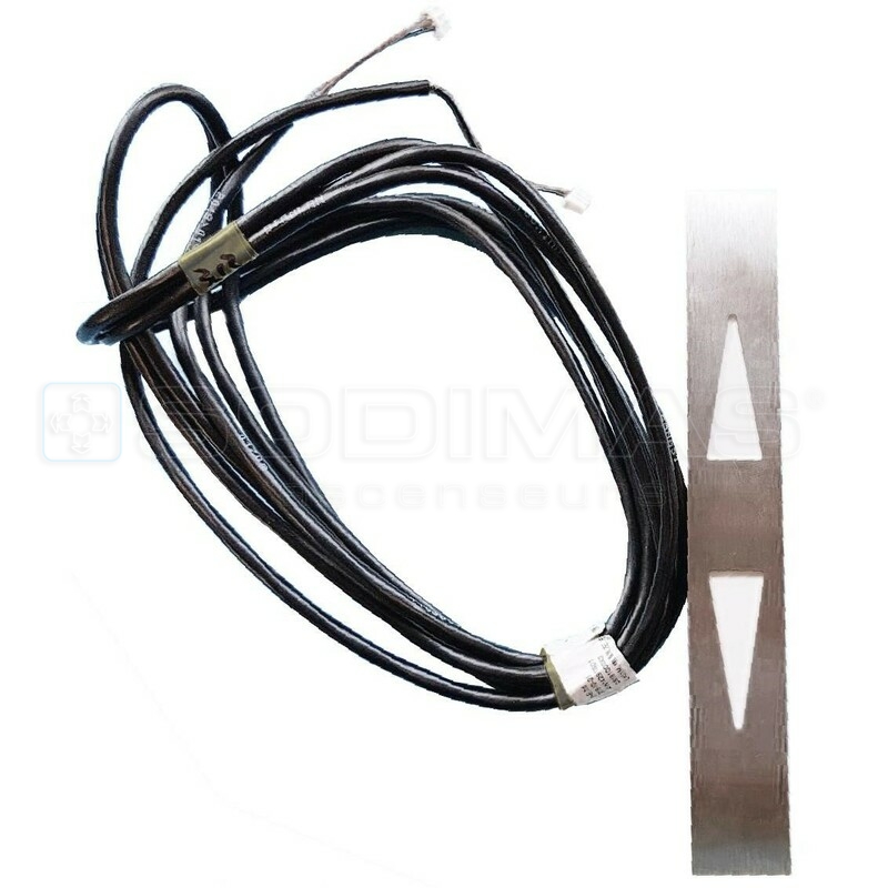 Plastron flèches montant cabine L 25 x H 180 mm + câble
