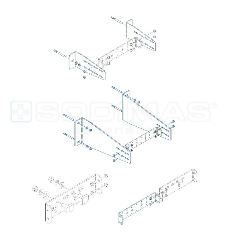 Kit 4 supports mur réglable 170 -300 mm pour sélection embarquée QI touch