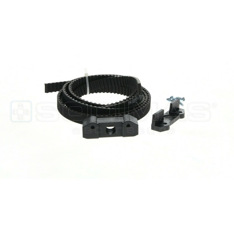 Courroie avec attache portes cabines ouverture centrale - 2 Vtx - PL 1000 - Lg1900 -SD20