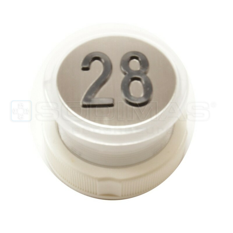 Bouton Cyntra V2 inox brossé 28