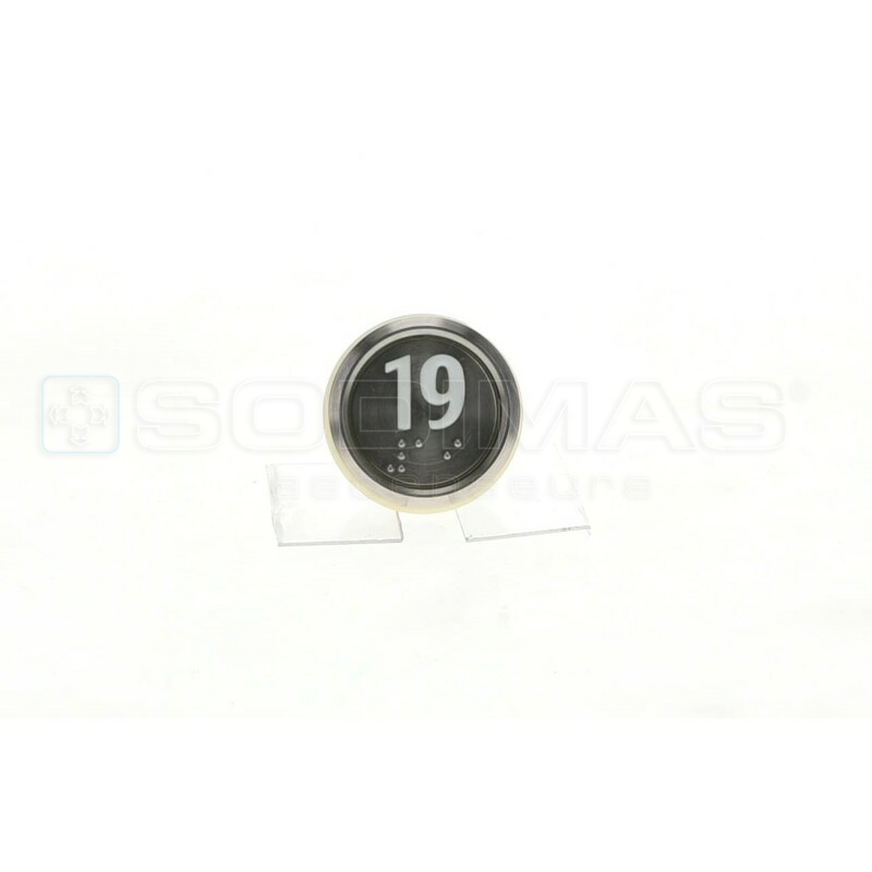 Bouton Cyntra 19 IP54 lumineux bleu 1 contact 1 connecteur