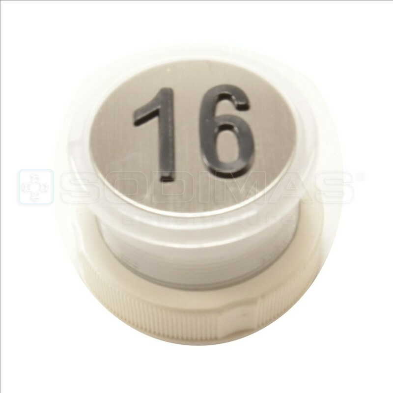Bouton Cyntra V2 inox brossé 16
